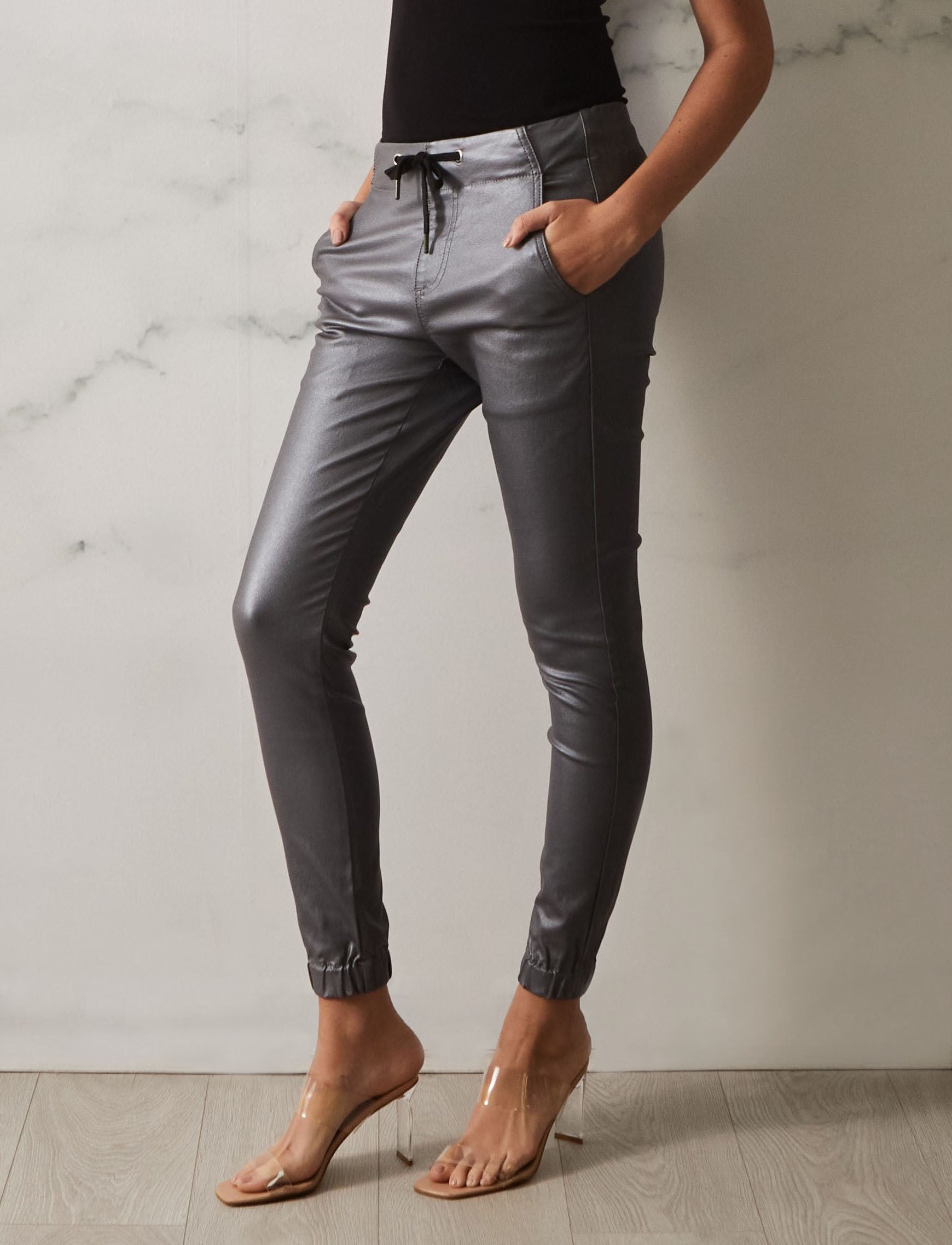 Hayden wet look jogger hotsell