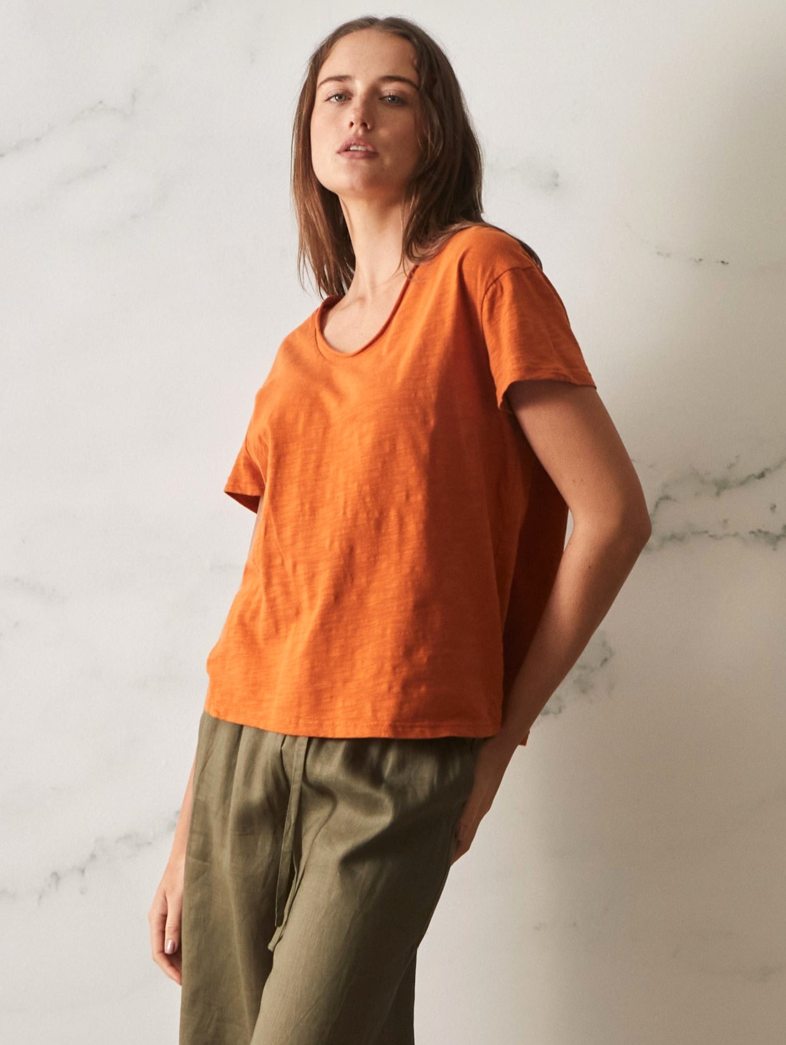 Erin Tee - Rust – www.monacojeans.com